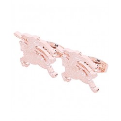 Burberry Logo Style Golden Cufflinks